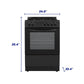 Element Appliance EGR244MCCB Element 2.4 Cu. Ft. 24 Gas Range - Black (Egr244Mccb)
