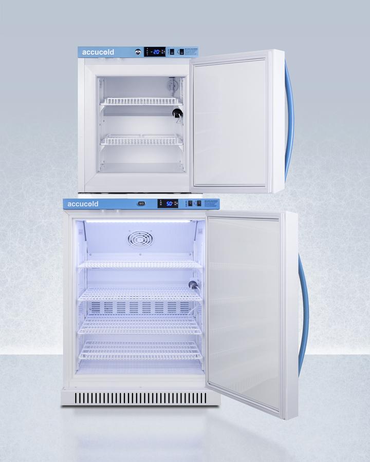 Summit ARS6PVAFZ1PVSTACK 24" Wide Performance Series All-Refrigerator/All-Freezer Combination