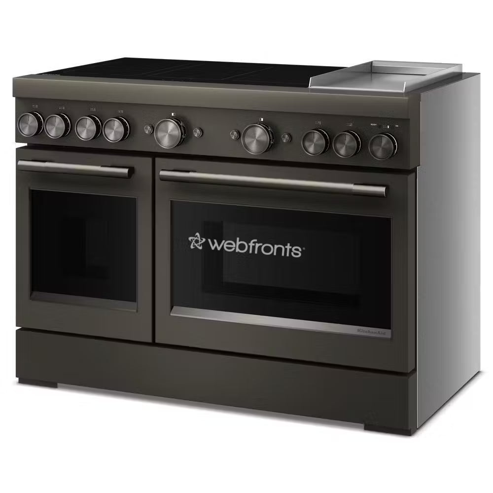 Kitchenaid KFID948SBE 48-Inch 6-Element Induction Freestanding Commercial-Style Range With Griddle