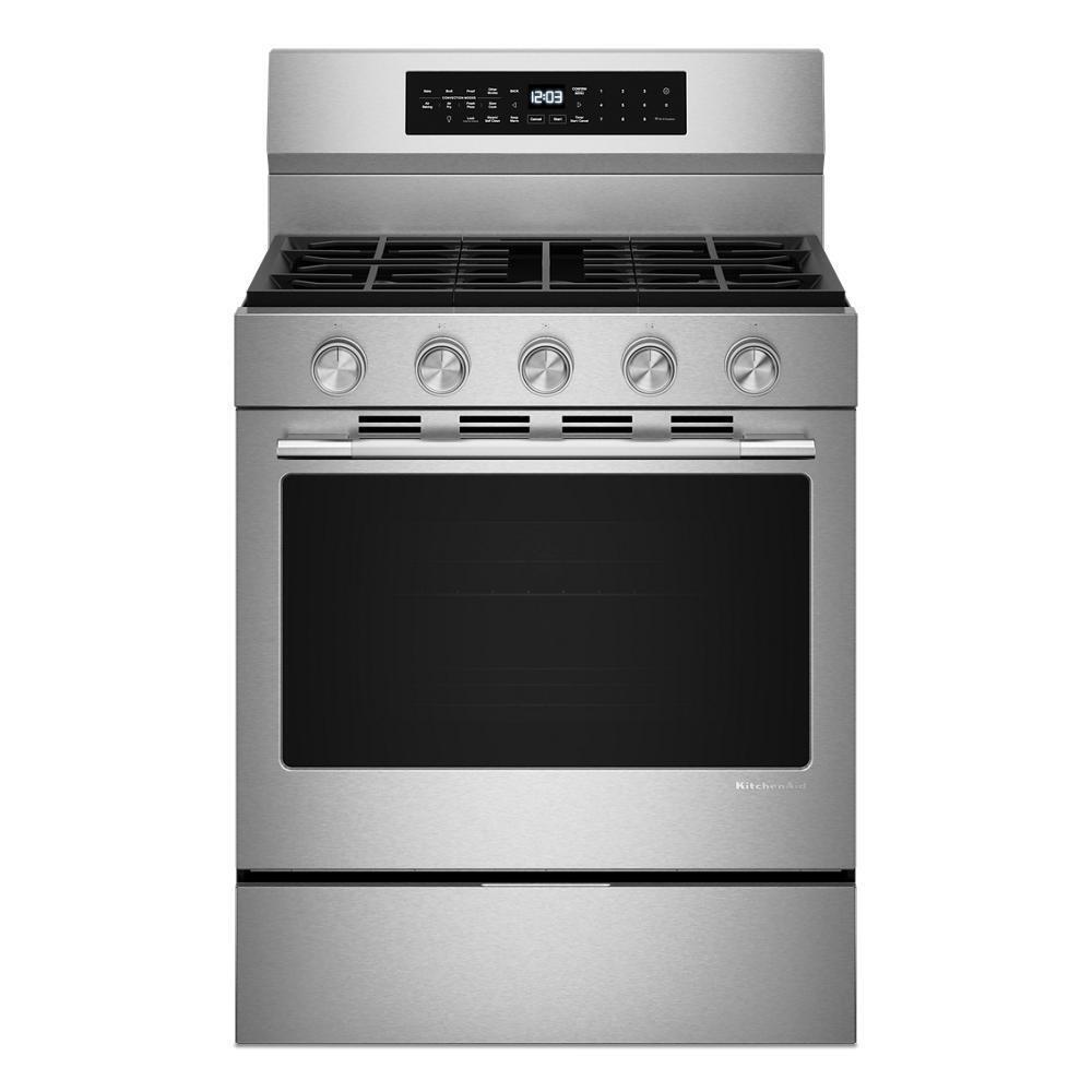 Kitchenaid KFGS530SPS 5.0 Cu. Ft. Smart Freestanding Gas Range With Convection Cooking Modes