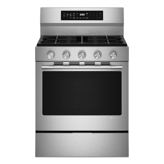 Kitchenaid KFGS530SPS 5.0 Cu. Ft. Smart Freestanding Gas Range With Convection Cooking Modes