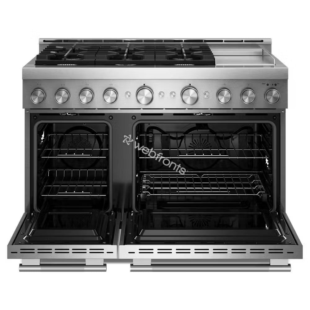 Kitchenaid KFGD948SSS Kitchenaid® 48-Inch 6 Burner Commercial-Style Gas Range With Griddle