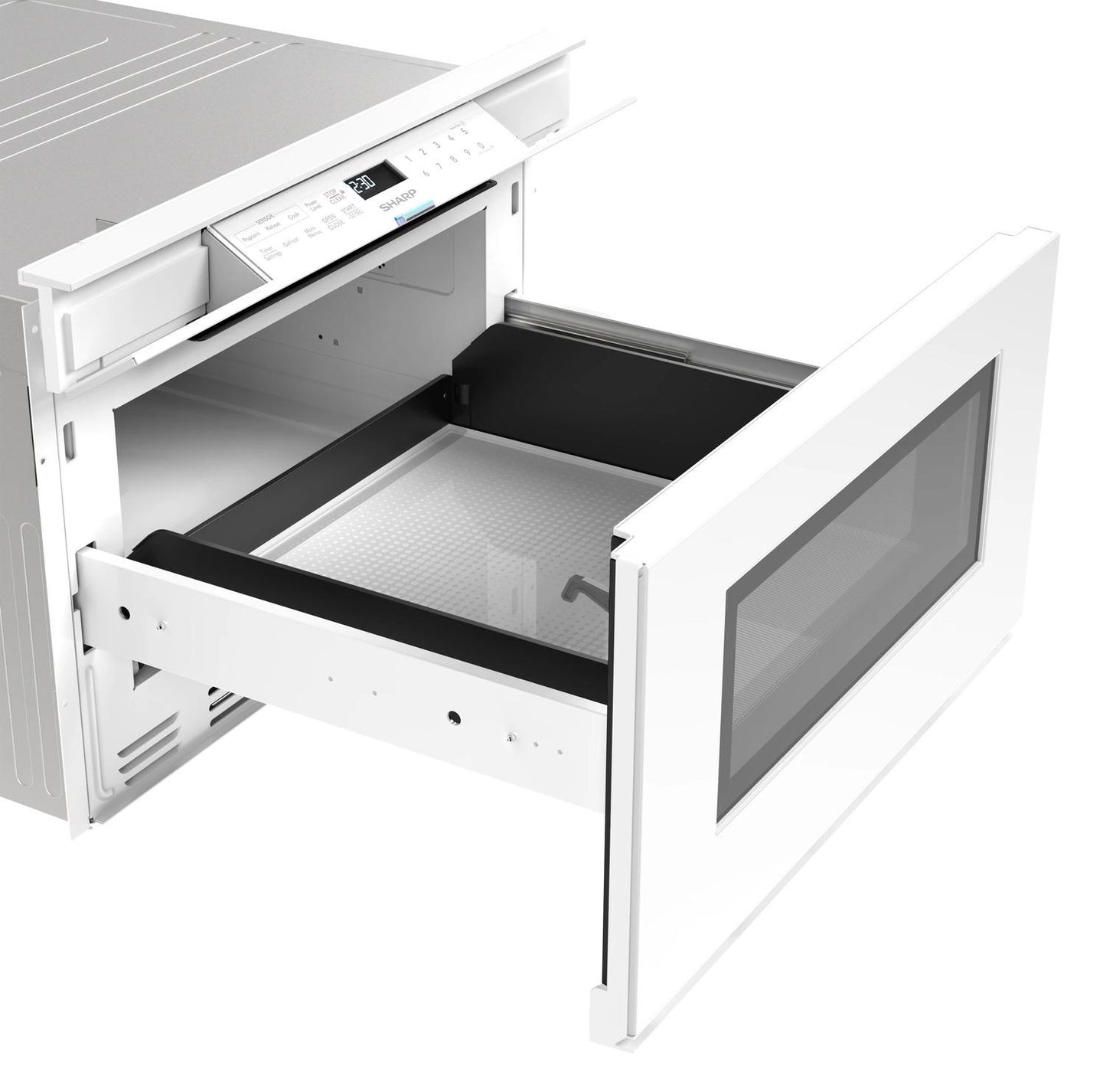 Sharp SMD2479MW Sharp 24 In. 1.2 Cu. Ft. Deco Series Built-In Smart Microwave Drawer™ Oven With Easy Wave Open In White