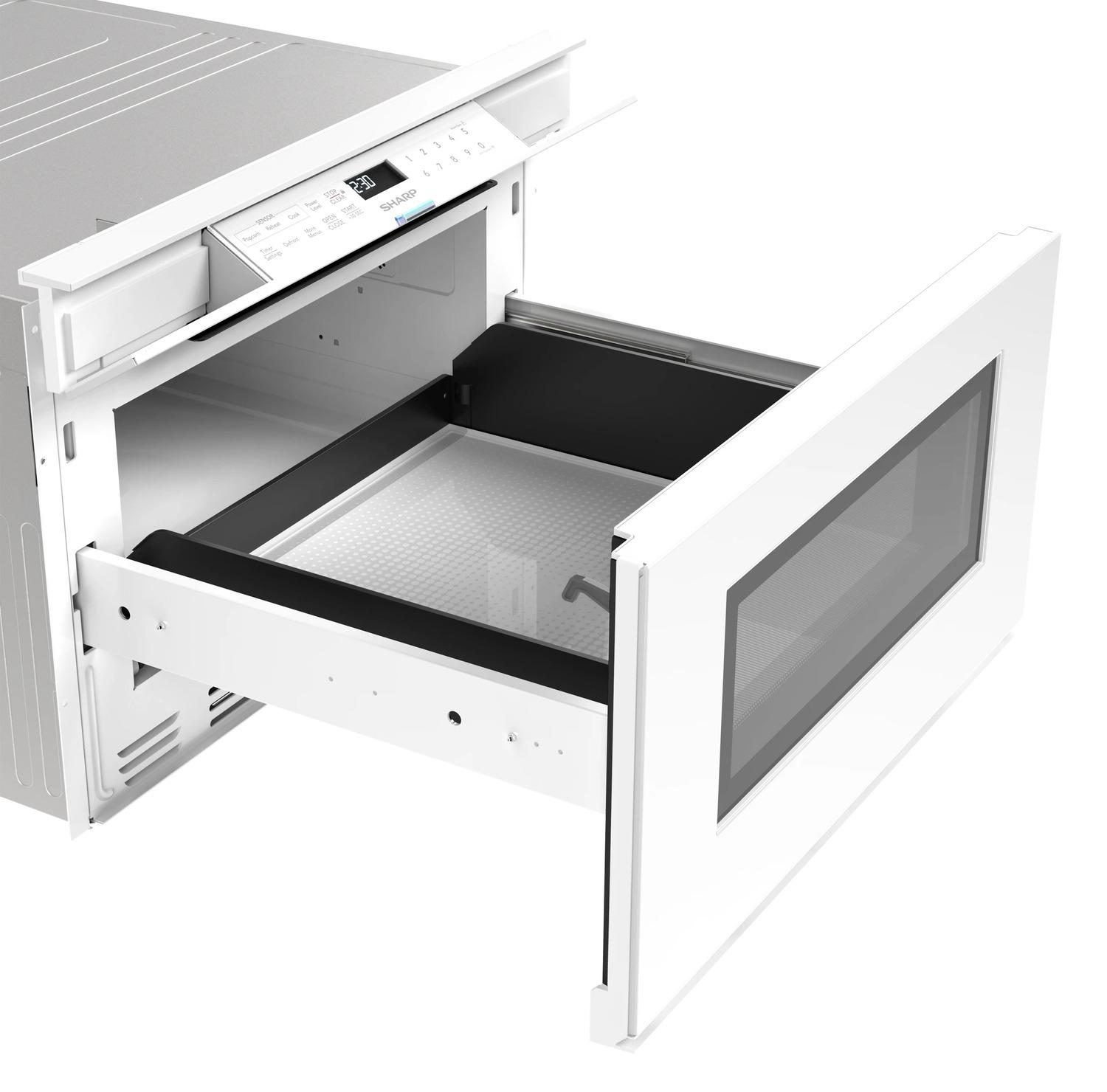 Sharp SMD2479MW Sharp 24 In. 1.2 Cu. Ft. Deco Series Built-In Smart Microwave Drawer™ Oven With Easy Wave Open In White