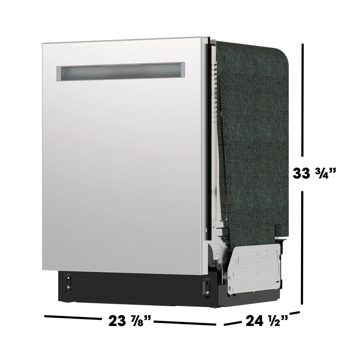 Sharp SDW6735DNS 24" Top Control Stainless Steel Pocket Handle 49 Dba Dishwasher With Auto Door Open