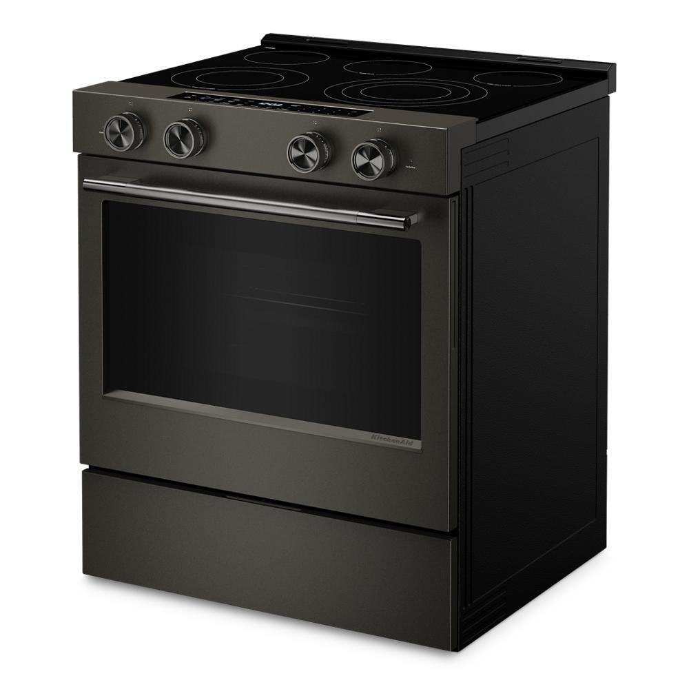 Kitchenaid KSES530SBE 5.3 Cu. Ft. Smart Slide-In Electric Range With Two Even-Heat&#8482; Hyper Elements And Convection Cooking Modes