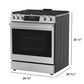 Sharp SSG3076SNS 30 In. 5 Burner 6.1 Cu. Ft. Slide-In Gas Range With True European Convection