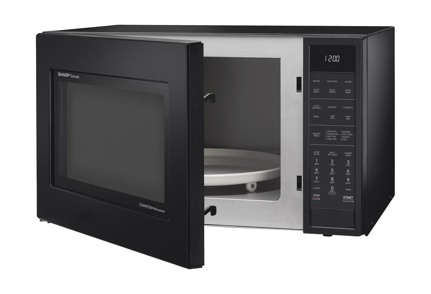 Sharp SMC1585KB Sharp 1.5 Cu. Ft. 900W Black Convection Countertop Microwave Oven