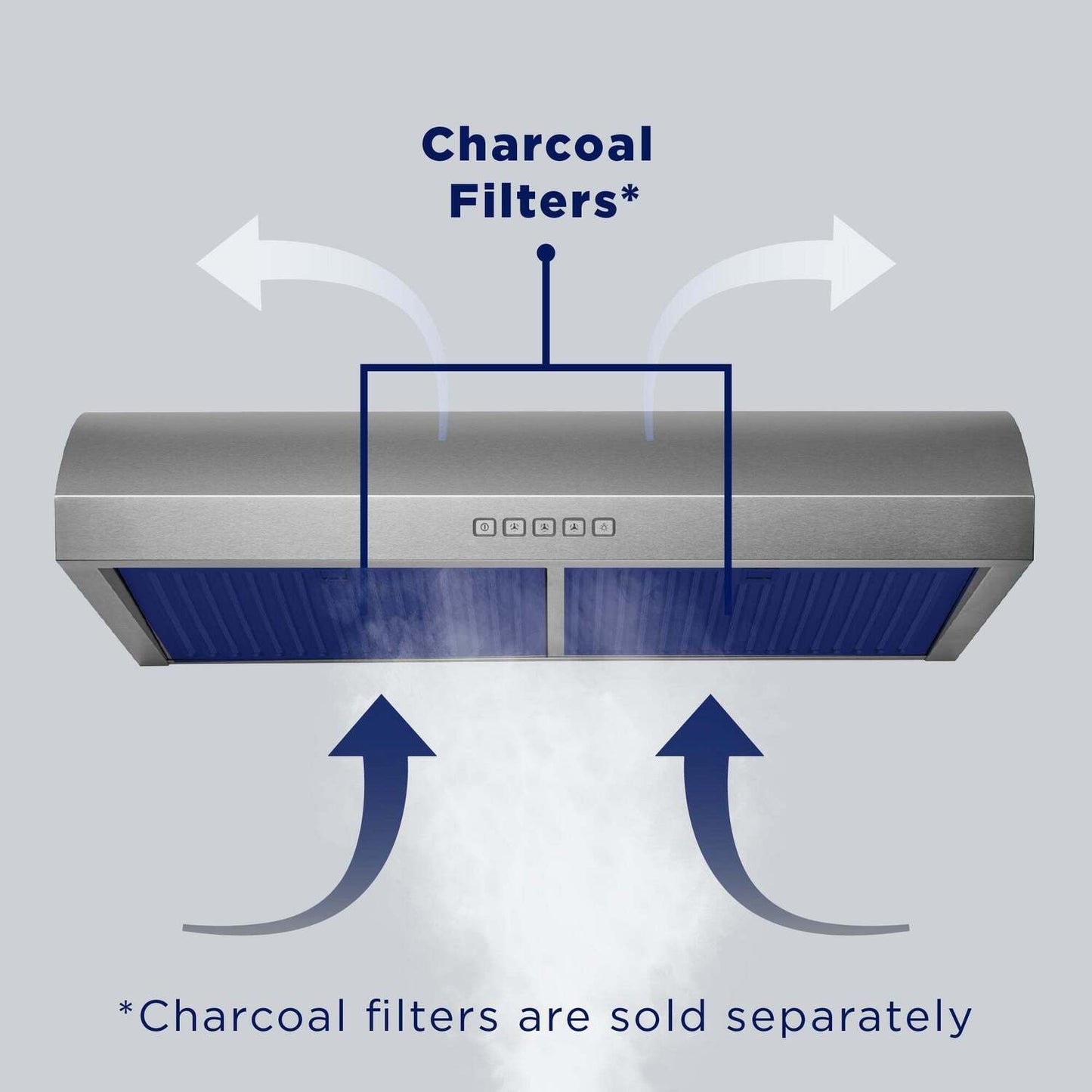 Hauslane UCB018SS30 Hauslane Chef 30-In Ductless Stainless Steel Undercabinet Range Hood