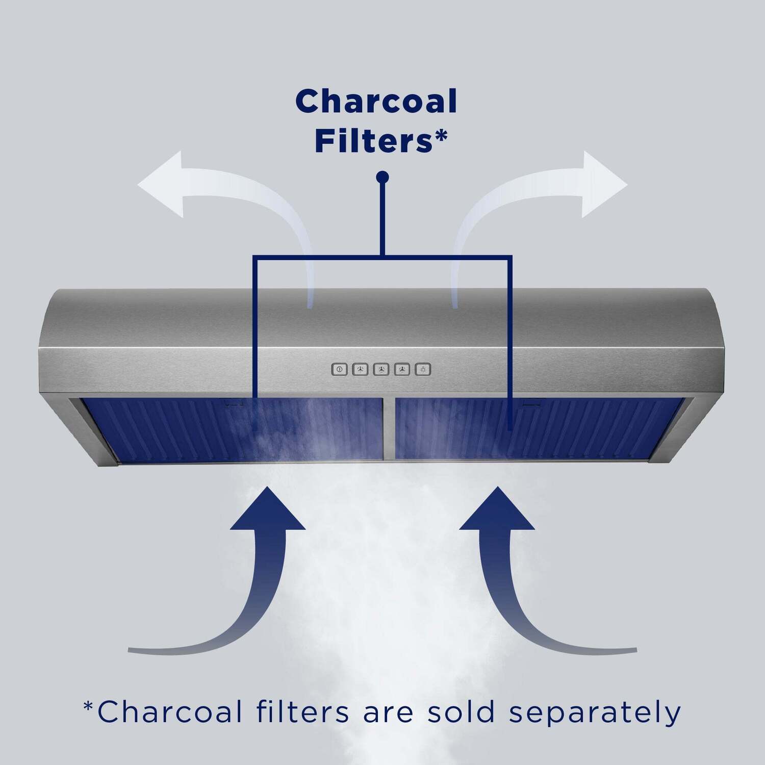 Hauslane UCB018SS30 Hauslane Chef 30-In Ductless Stainless Steel Undercabinet Range Hood