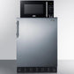 Summit MRF66BK2SSA Microwave/Refrigerator-Freezer Combination With Allocator