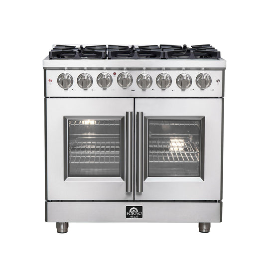 Forno FFSGS632536 Forno Massimo 36" Freestanding French Door Dual Fuel Range