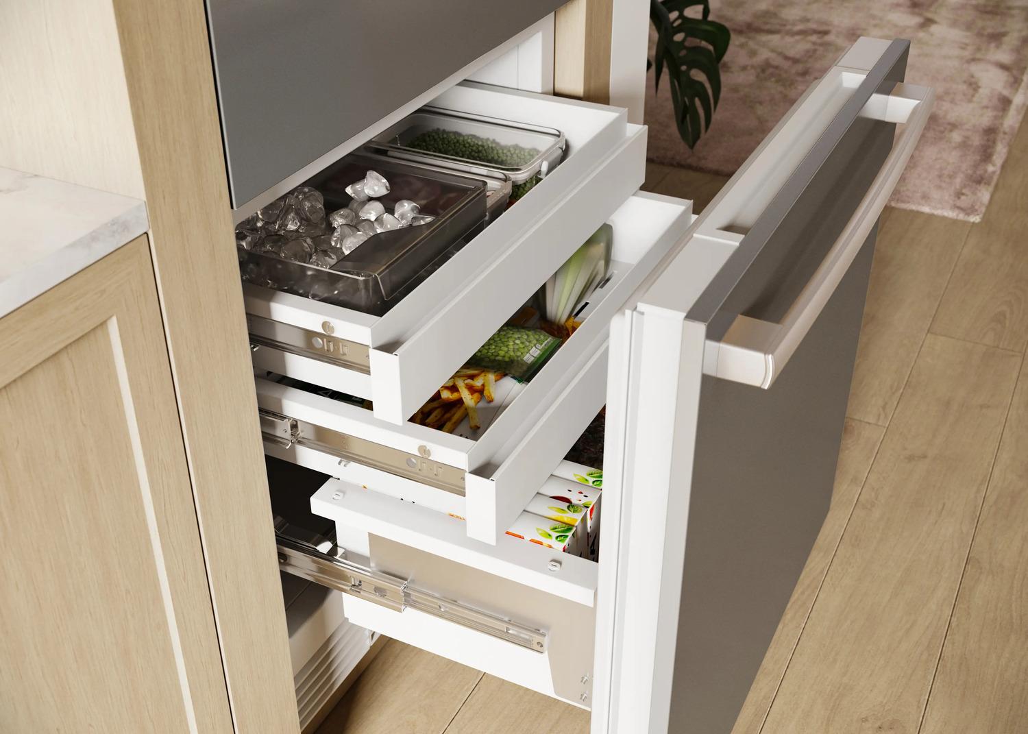 Bosch B30BB130SS Benchmark®, Vario Built-In Fridge-Freezer With Freezer At Bottom, 30'', Soft Close Flat Hinge