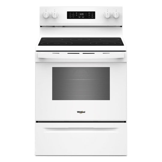 Whirlpool WFES4530SW 30-Inch Electric Range With Air Cooking Technology And Steam Clean