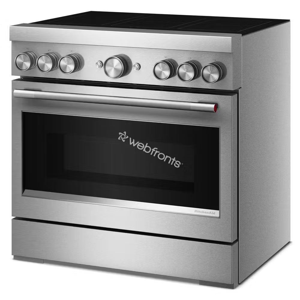 Kitchenaid KFIS936SSS 36-Inch 6-Element Induction Freestanding Commercial-Style Range With Air Fry