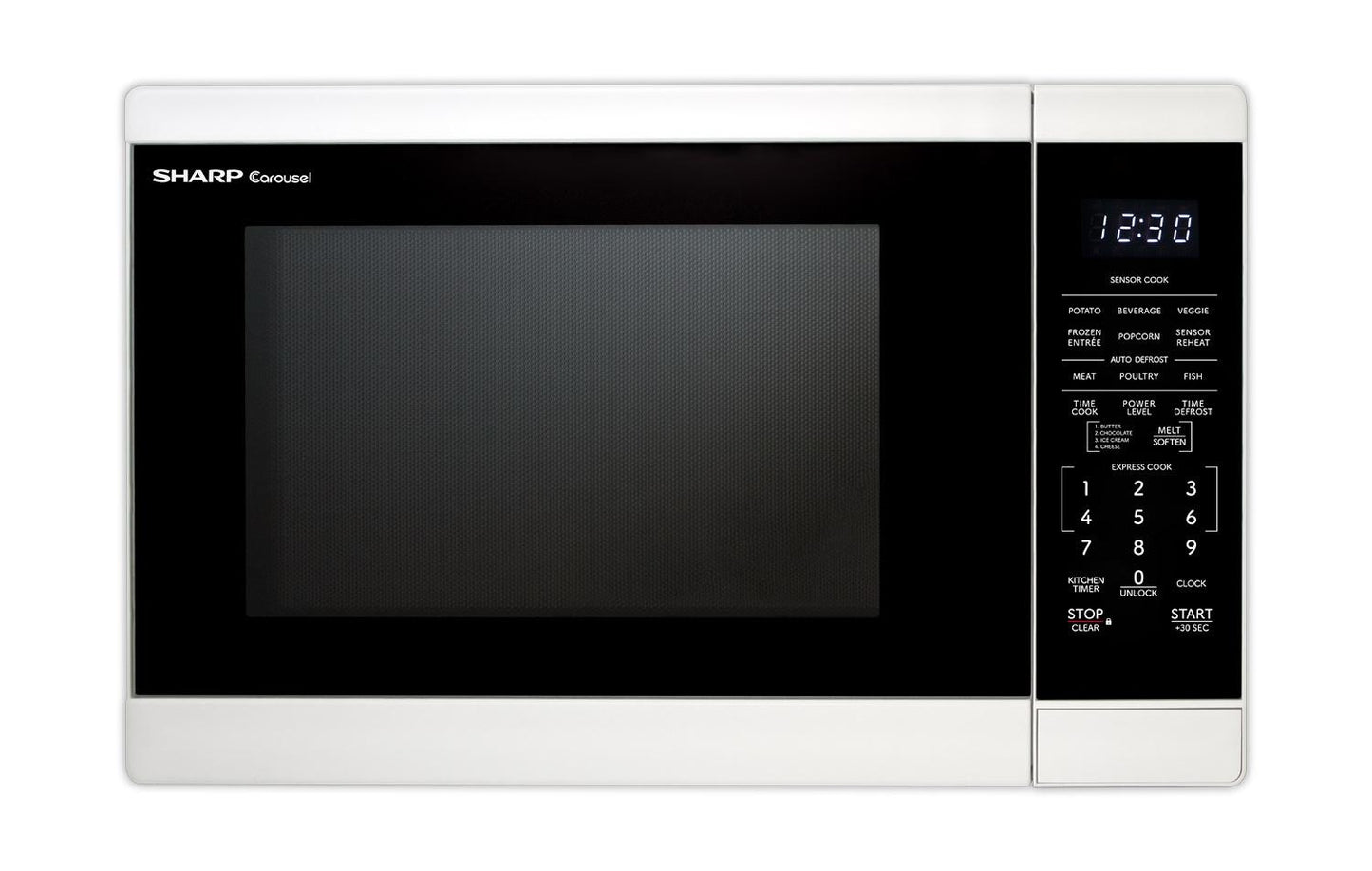 Sharp SMC1461KW Sharp 1.4 Cu. Ft. 1100W White Countertop Microwave Oven