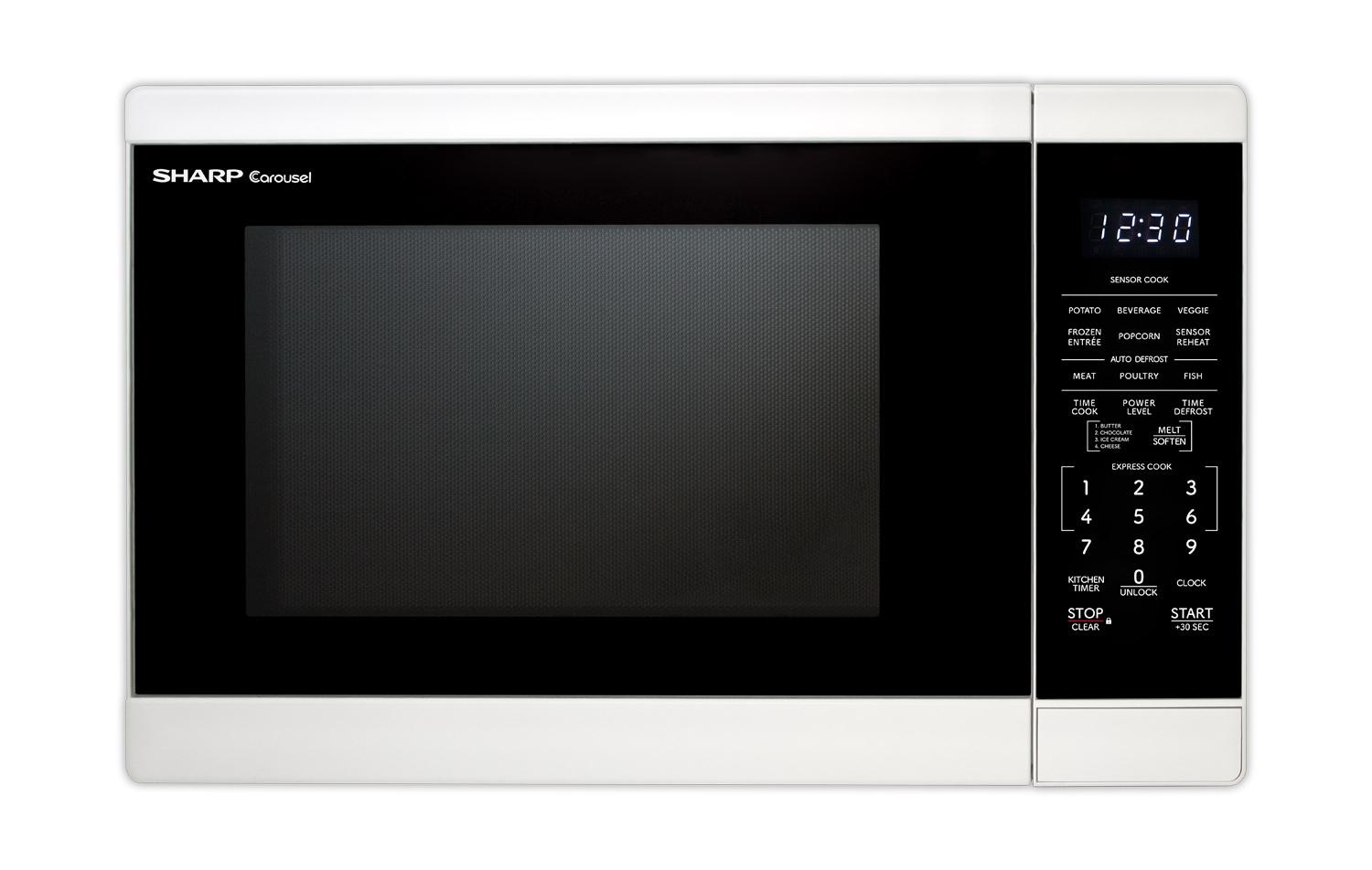 Sharp SMC1461KW Sharp 1.4 Cu. Ft. 1100W White Countertop Microwave Oven