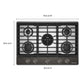 Kitchenaid KCGK730SBE Kitchenaid® 30 In. Gas Cooktop With 5 Burners And Integrated Wok Grate