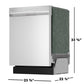 Sharp SDW6504MS Sharp 24 In. Stainless Steel Hybrid 52Db Dishwasher