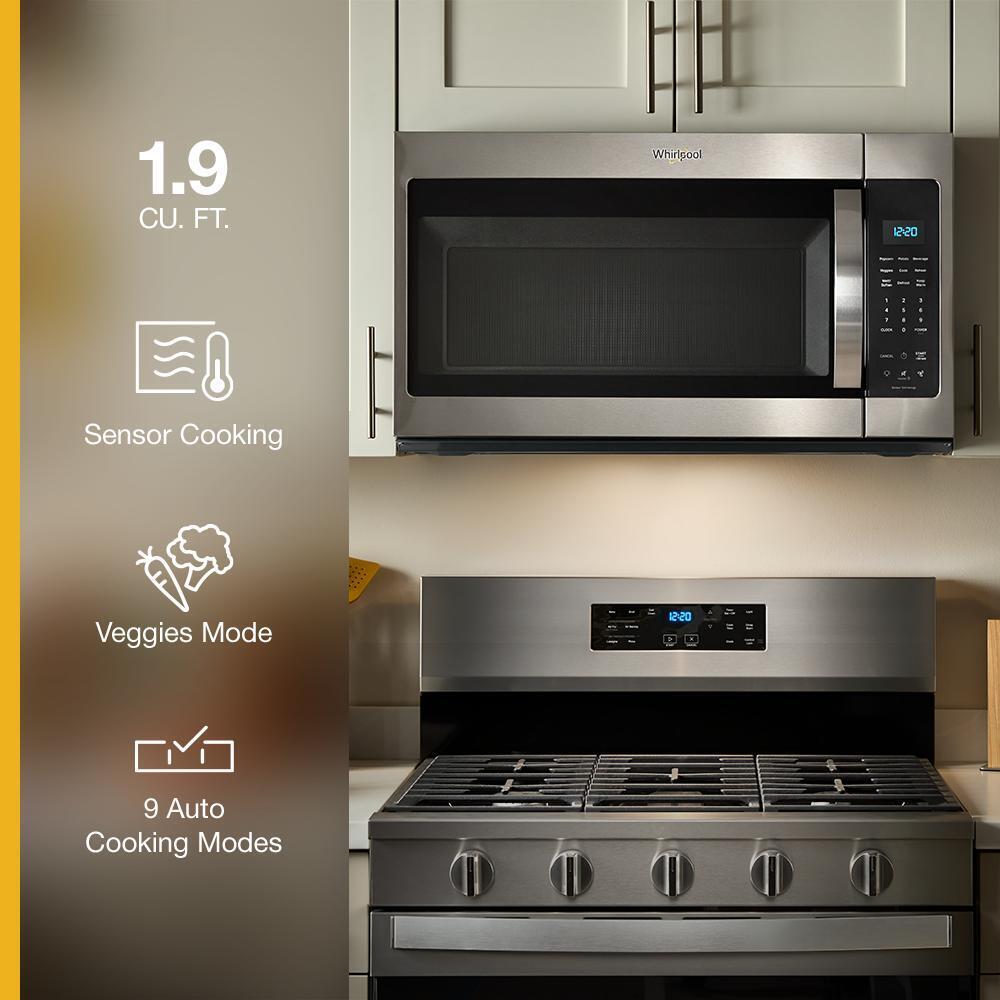 Whirlpool WMMS3230SW 1.9 Cu Ft. Over The Range Microwave With Sensor Cooking Technology - 1000 Watts