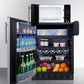 Summit MRF66BK2SSALHD Microwave/Refrigerator-Freezer Combination With Allocator