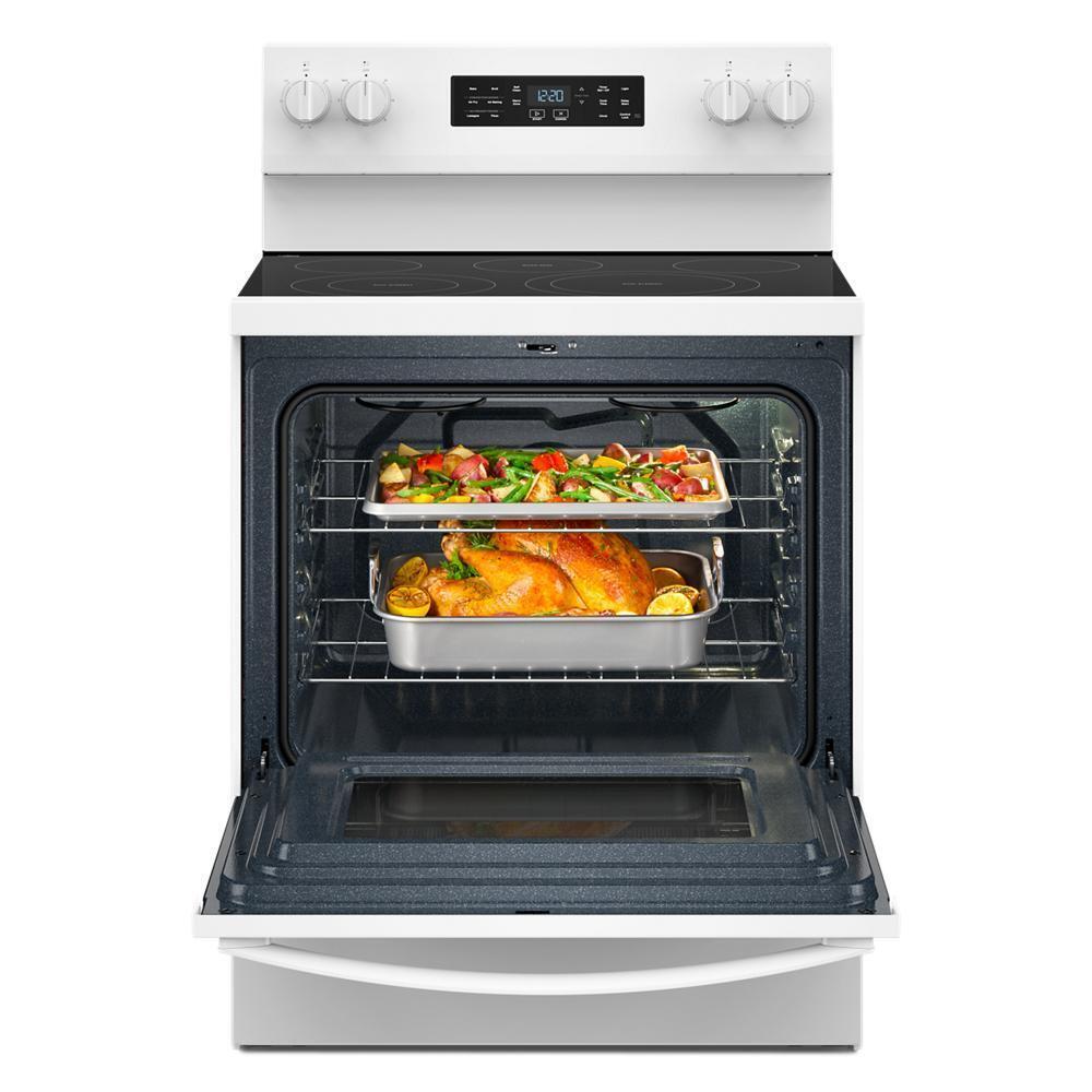 Whirlpool WFES5730SW 30-Inch Electric Range With Air Cooking Technology