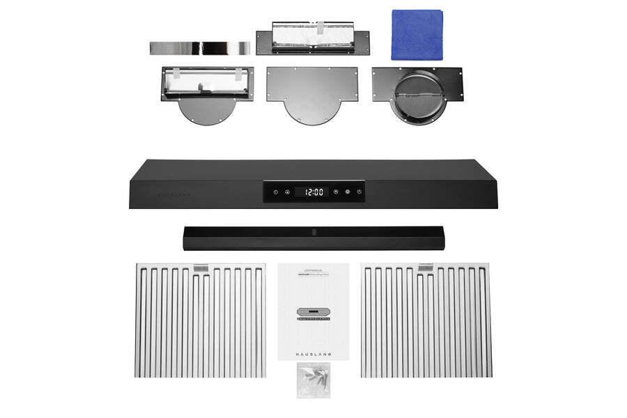 Hauslane UCPS18BLK30 Hauslane Chef 30-In Ducted Matte Black Undercabinet Range Hood