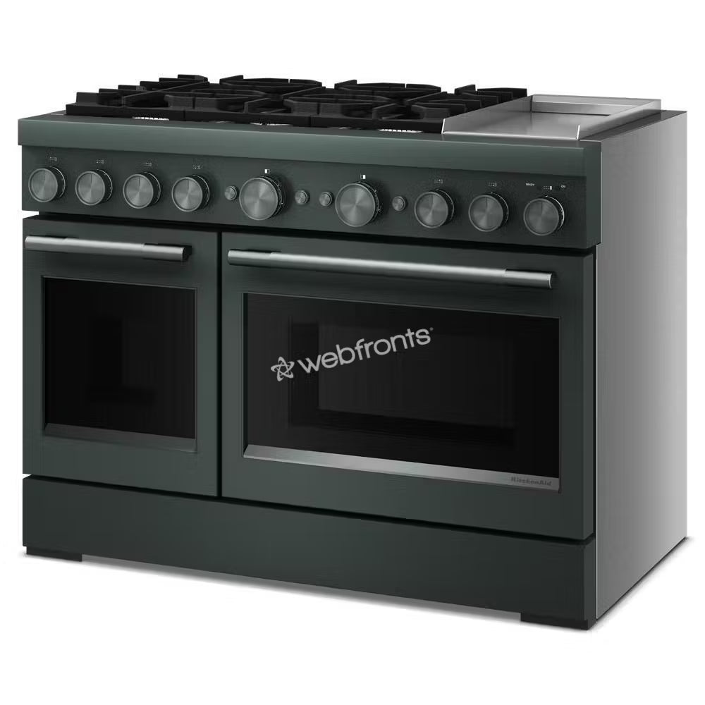 Kitchenaid KFDD948SJP 48-Inch 6 Burner Commercial-Style Dual Fuel Range With Griddle