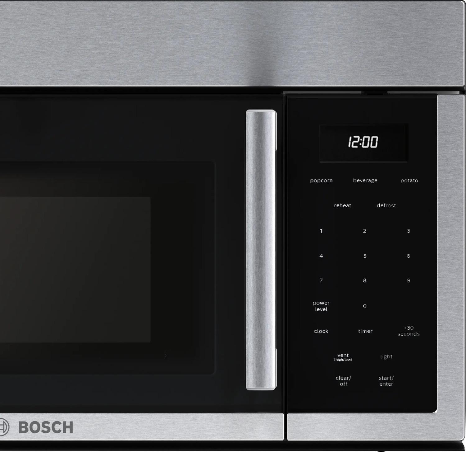 Bosch HMV3055U 300 Series, Over-The-Range Microwave, 30'', Door Hinge: Left, Stainless Steel