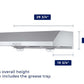 Hauslane UCC100SS30 Hauslane Chef 30-In Ducted Stainless Steel Undercabinet Range Hood