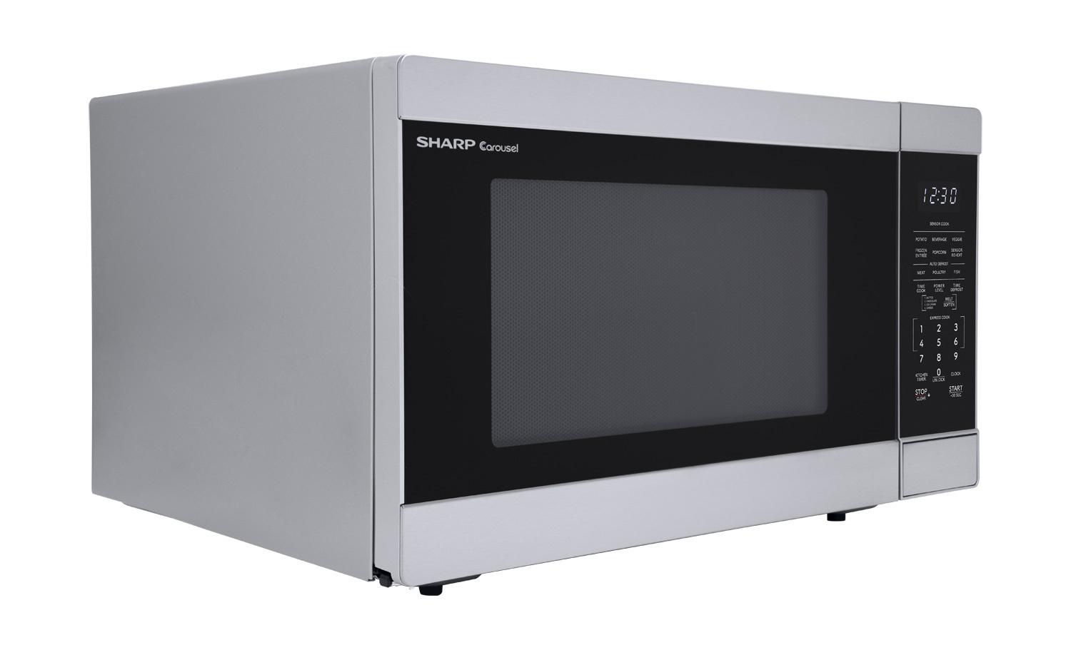 Sharp SMC1662KS Sharp 1.6 Cu. Ft. 1100W Stainless Steel Countertop Microwave Oven