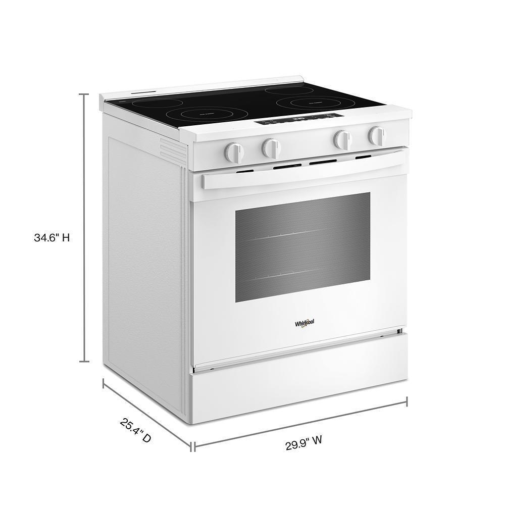 Whirlpool WSES3130SW 30-Inch Electric Range With No Preheat And Slow Cook Modes