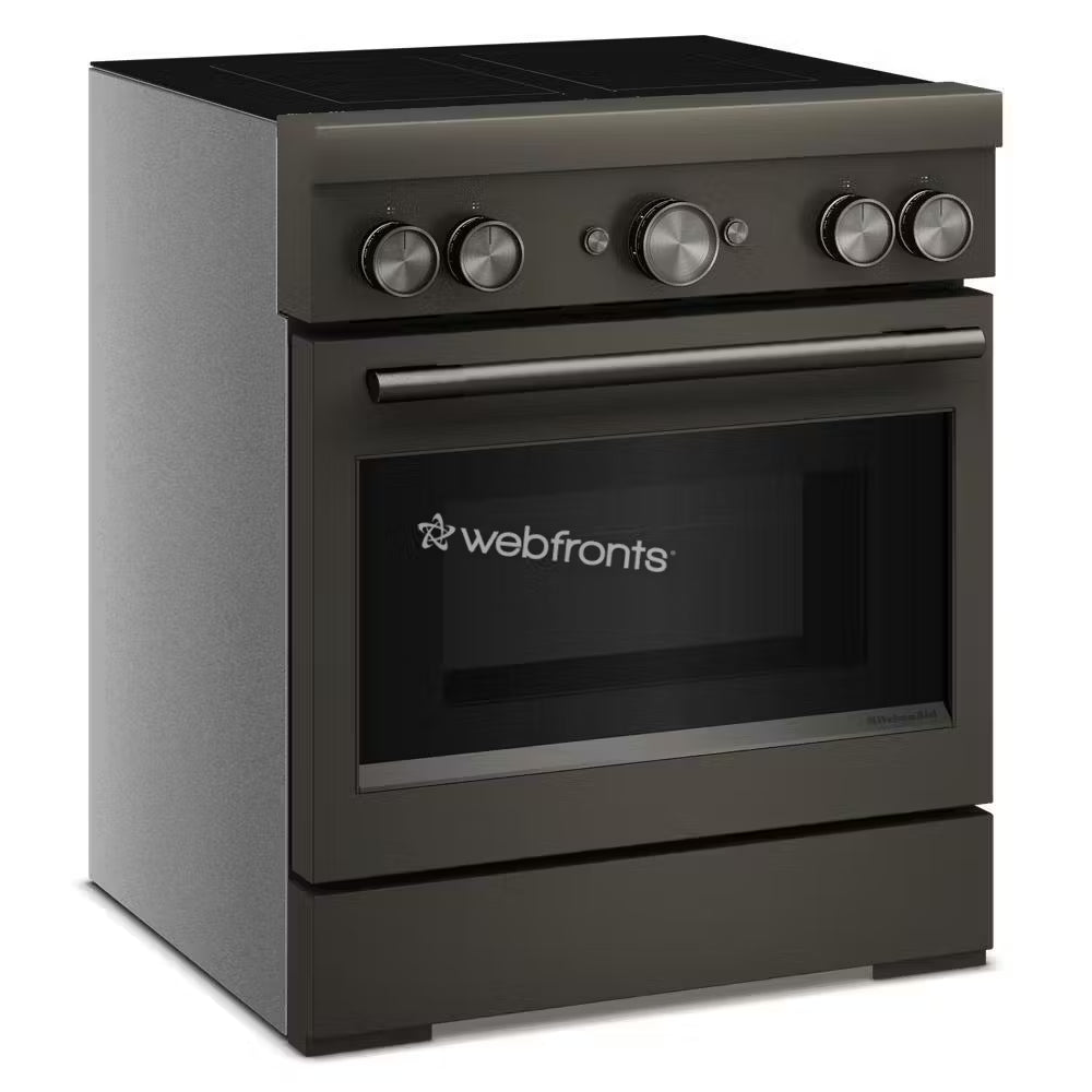 Kitchenaid KFIS930SBE 30-Inch 4-Element Induction Freestanding Commercial-Style Range With Air Fry