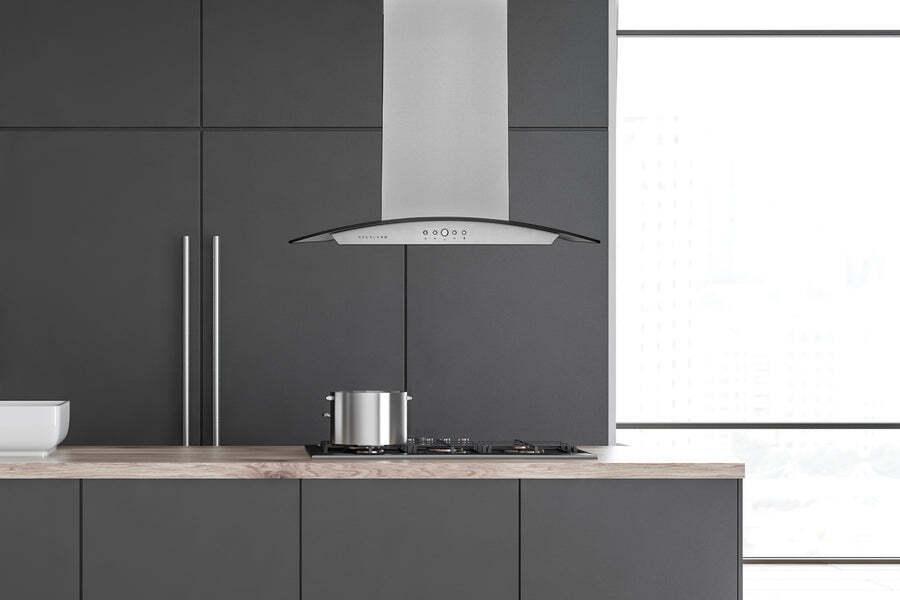 Hauslane IS200SS36 Hauslane Chef 30-In Convertible Stainless Steel Island Range Hood