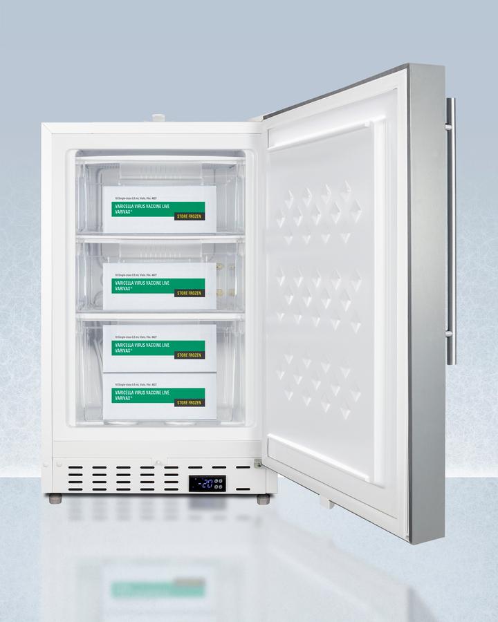 Summit ADA305AFSSHVLHD 20" Wide Built-In Healthcare All-Freezer, Ada Compliant