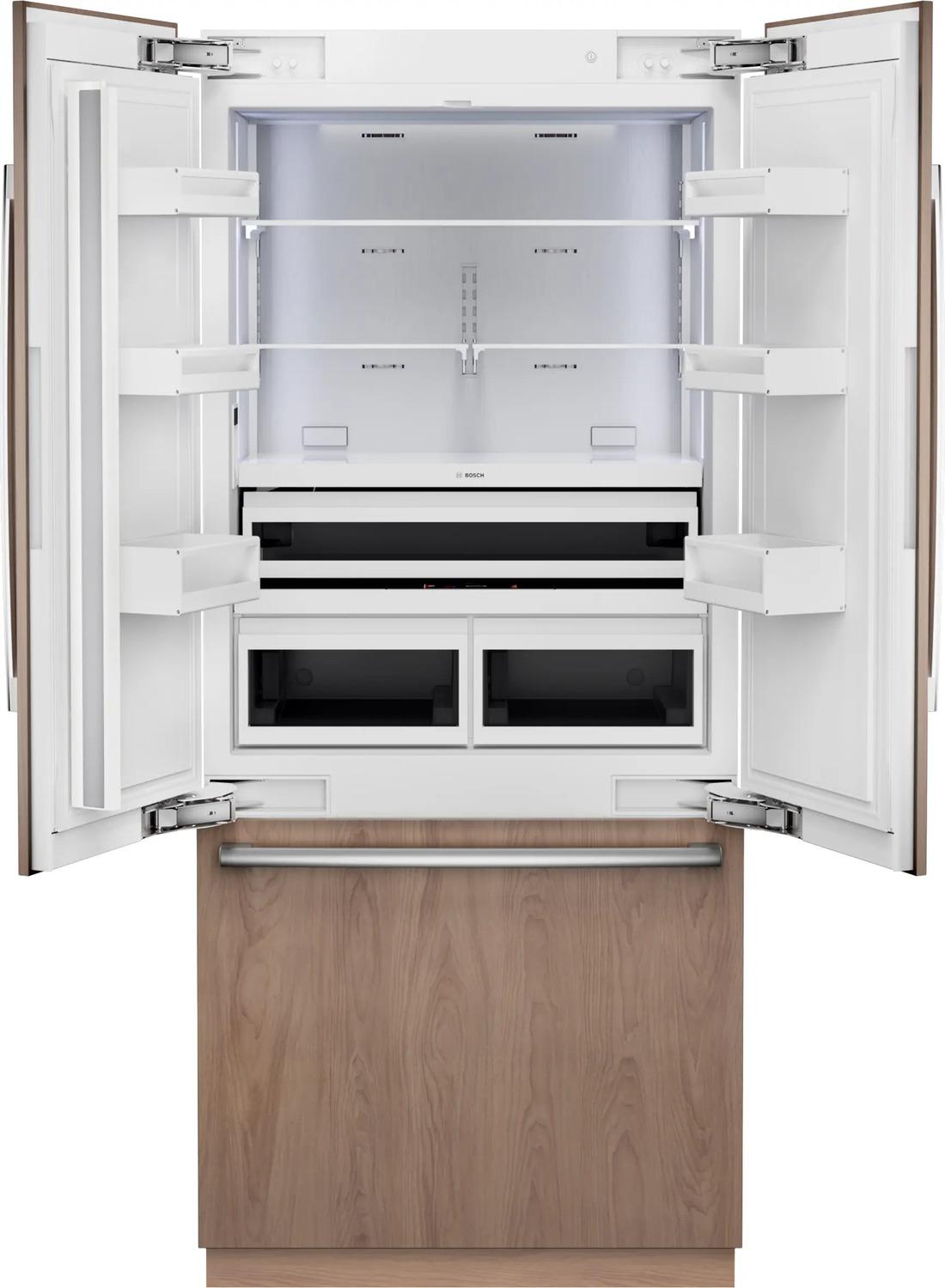Bosch B36IT100NP Benchmark®, Vario Built-In Fridge-Freezer With Freezer At Bottom, 36'', Soft Close Flat Hinge