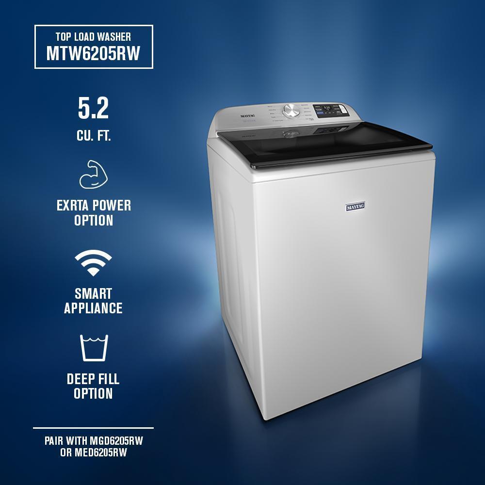 Maytag MTW6205RW 5.2 Cu. Ft. Smart Top Load Washer With Extra Power