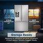 Sharp SJF2955MS 28.9 Cu.Ft. Standard Depth 36 In. French 3-Door Refrigerator With Water Dispenser In Stainless Steel