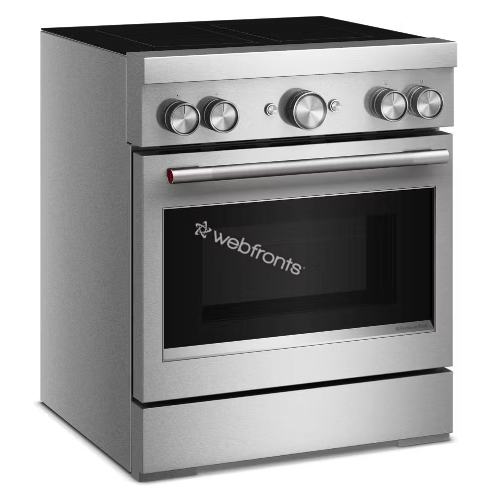 Kitchenaid KFIS930SSS 30-Inch 4-Element Induction Freestanding Commercial-Style Range With Air Fry