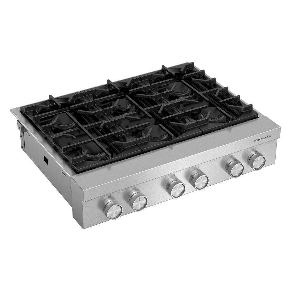 Kitchenaid KCGK936TSS Kitchenaid® 36-Inch 6-Burner Gas Commercial-Style Rangetop