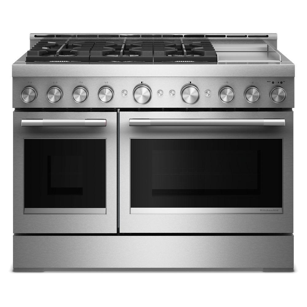 Kitchenaid Kitchenaid KFGD948SSS Kitchenaid® 48-Inch 6 Burner Commercial-Style Gas Range With Griddle 0