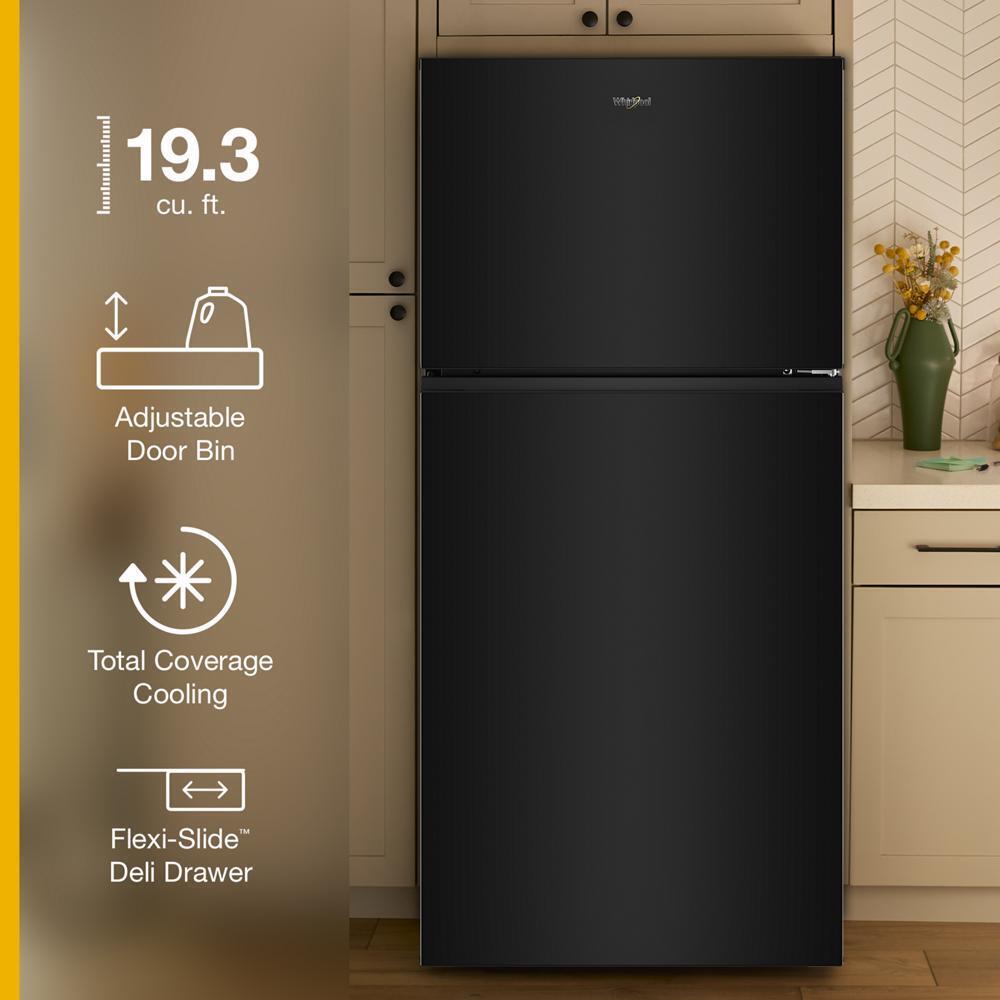 Whirlpool WRTX3019SB Whirlpool® 29.5-Inch Wide Top Freezer Refrigerator With Total Coverage Cooling- 19.3 Cu. Ft.