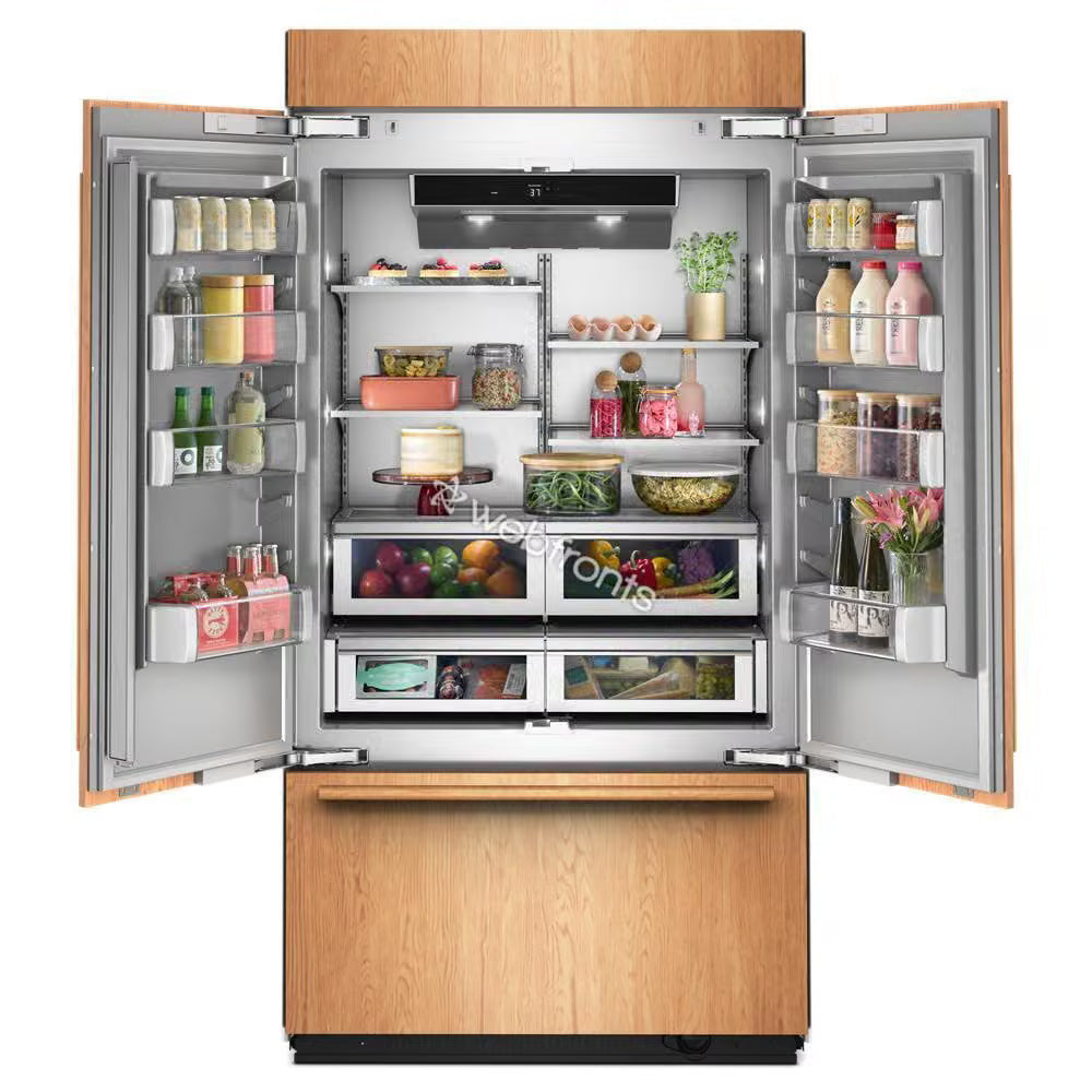 Kitchenaid KBFN542TPA 24.2 Cu. Ft. 42" Built-In Panel-Ready French Door Bottom Mount Refrigerator With Platinum Interior
