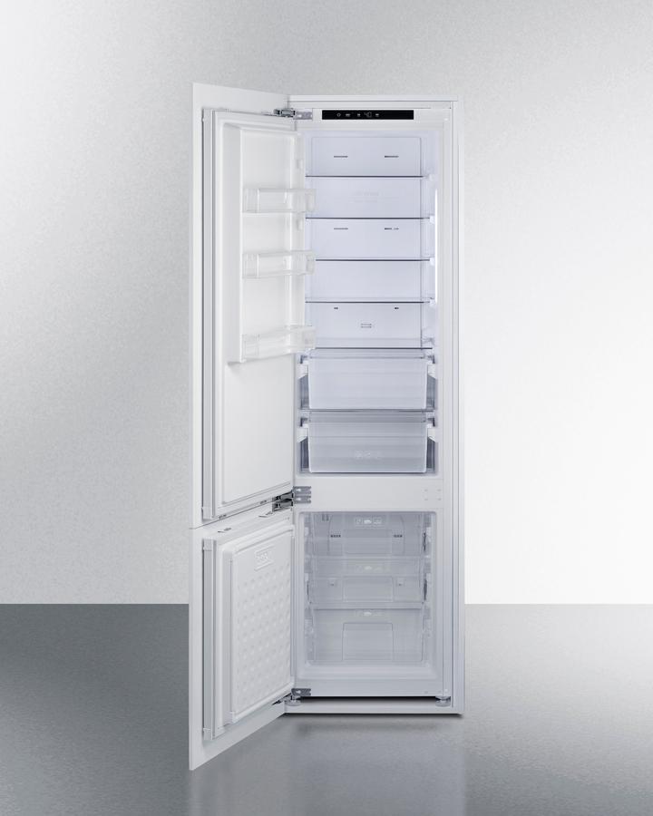 Summit FFBF11NTLHD 24" Wide Fully Integrated Bottom Mount Refrigerator-Freezer (Panel Not Included)