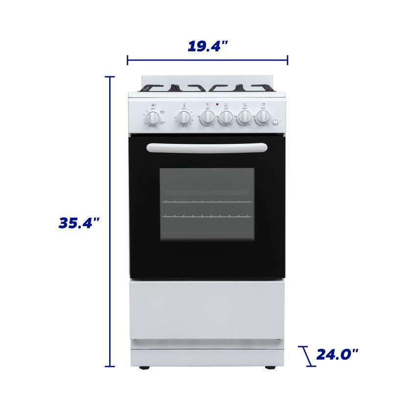 Element Appliance EGR204MCCW Element 1.9 Cu. Ft. 20 Gas Range - White (Egr204Mccw)