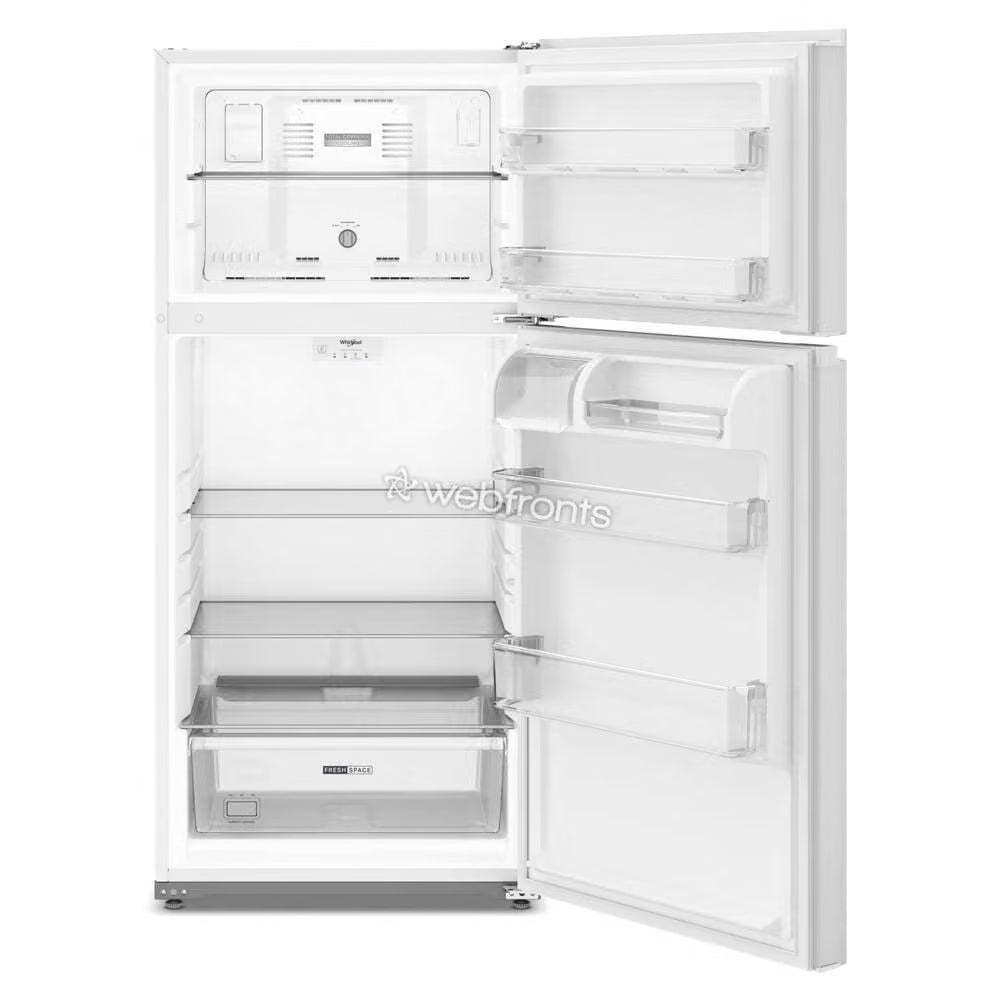 Whirlpool WRTX3014TW Whirlpool® 30-Inch Wide Top Freezer Refrigerator With Total Coverage Cooling- 14.3 Cu. Ft.