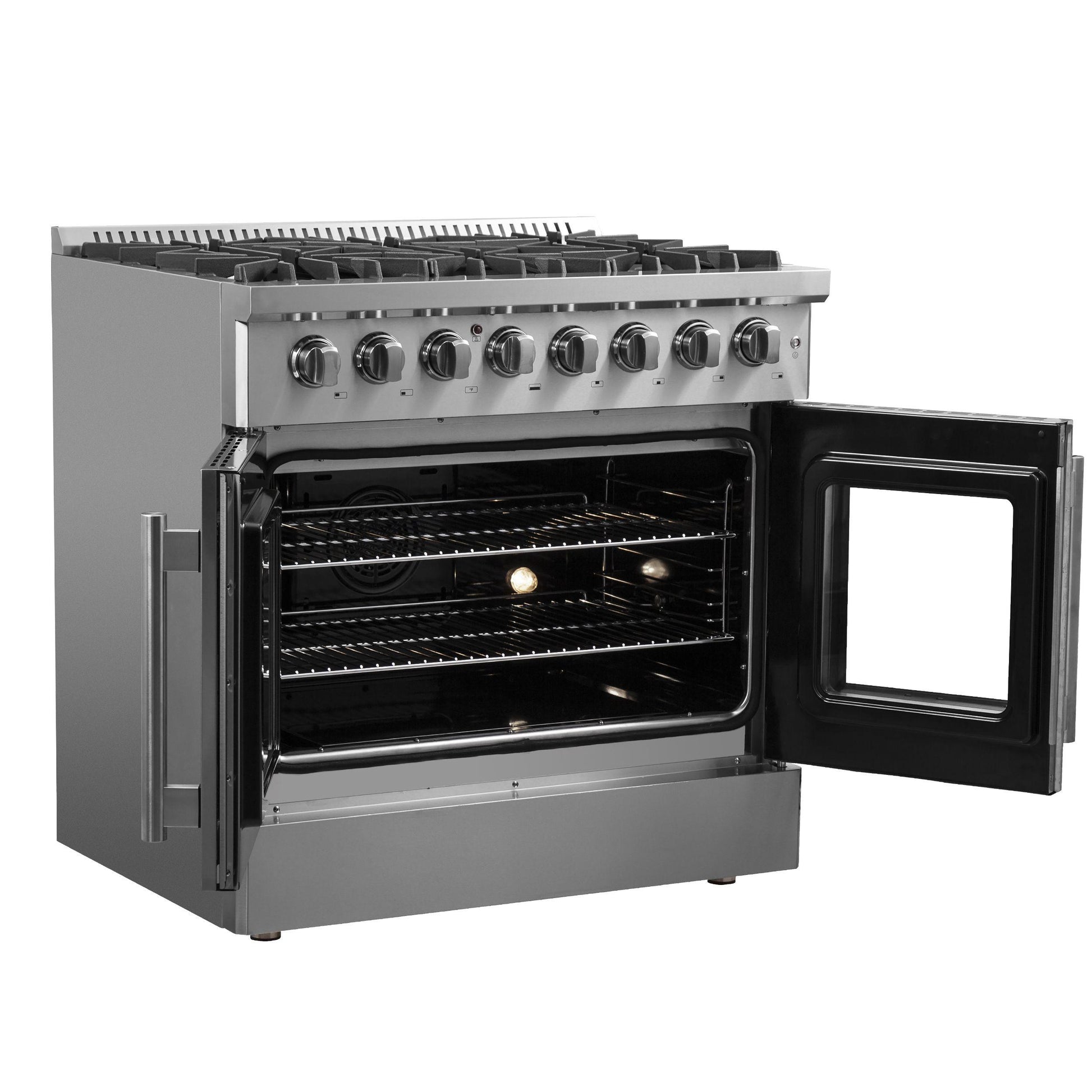 Forno FFSGS635636 Forno Galiano 36" Freestanding French Door Dual Fuel Range