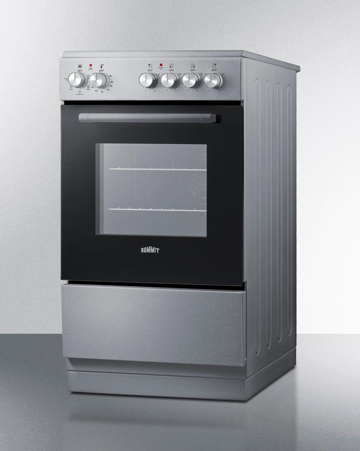 Summit REXT20SS 20" Wide Electric Smooth-Top Range