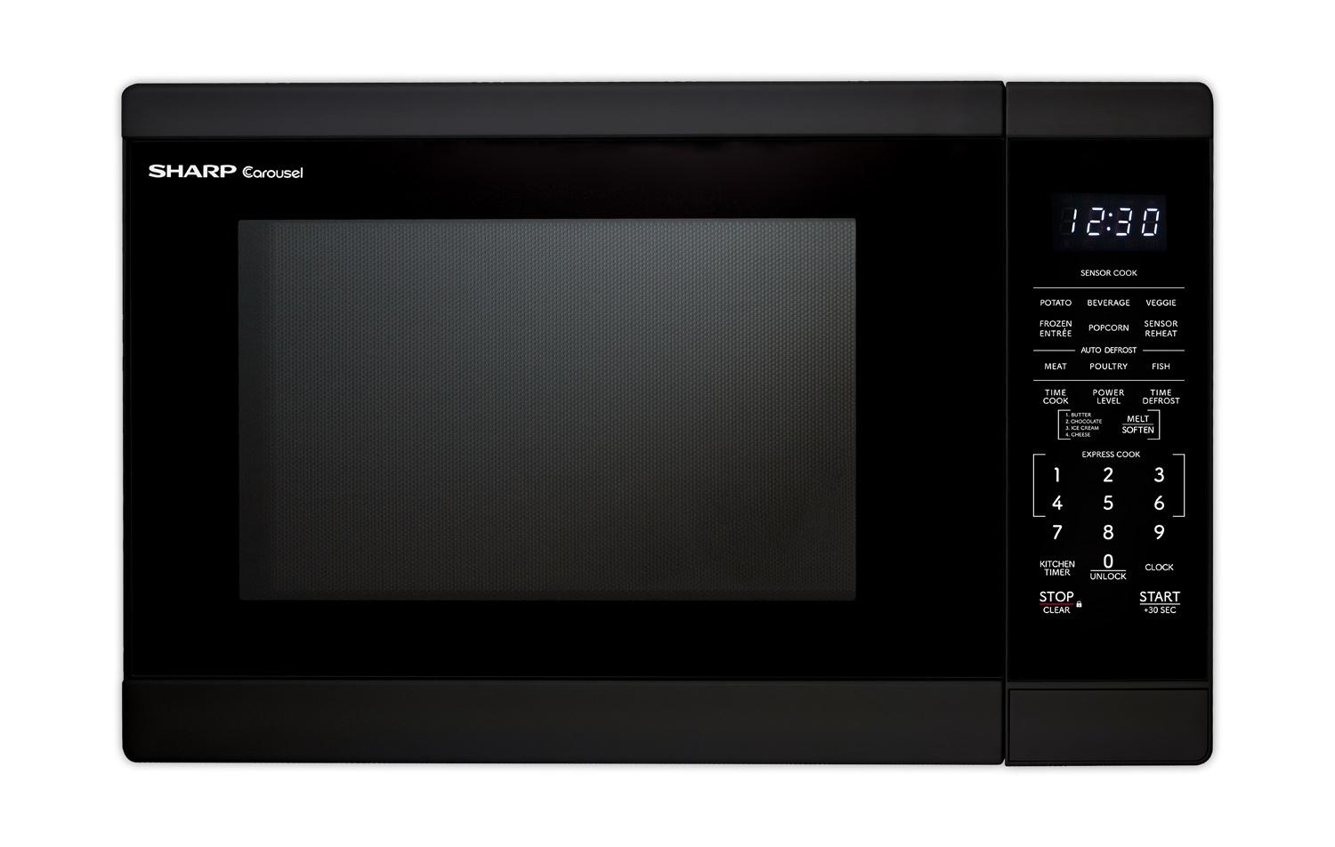 Sharp SMC1461KB Sharp 1.4 Cu. Ft. 1100W Black Countertop Microwave Oven