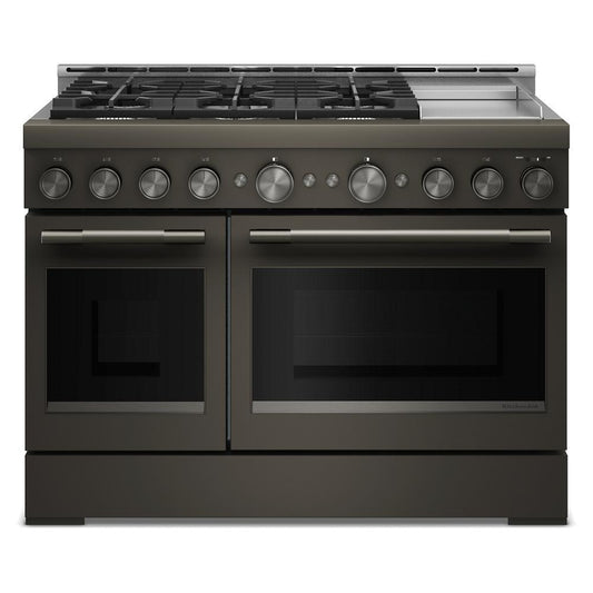 Kitchenaid KFGD948SBE Kitchenaid® 48-Inch 6 Burner Commercial-Style Gas Range With Griddle